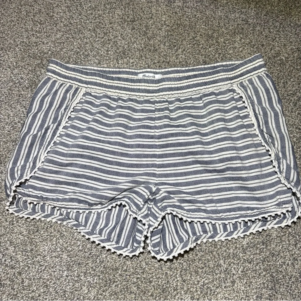 Madewell Oahu Cover-Up Stripe Shorts - Sz Medium - Picture 4 of 6